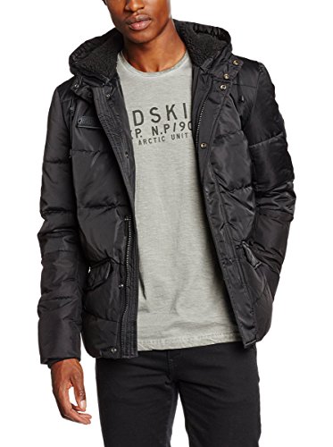 Redskins Gumball Suttner - Doudoune - Col à Boutons - Manches Longues - Homme - Noir (Black/Black) - Large (Taille Fabricant: L)