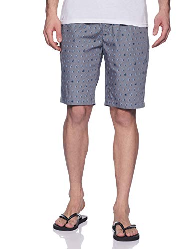 Image of Jockey 9005 Men's Super Combed Mercerized Cotton Woven Fabric Regular Fit Printed Bermuda with Side Pockets
