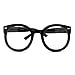 MODA Black Oversized Round Thick Horn Rim Clear Lens Fashion Eye Glasses Frame