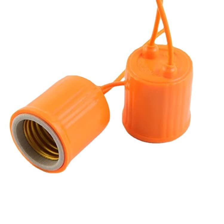 Porta della Lampadina Base Lampada in Ceramica, Nucleo in Rame in PVC - Kit Accessorio Adattatore Lampada Kit Ceramic Vite Ceramic with Filo Giallo e27