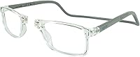 Vista 12 de Clic Slastik - Lentes de lectura magnéticos para lectores de computadora, banda plegable suave, lente reemplazable, templos Adj, Barat, (S-XL)
