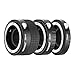 Neewer Tubo Extensión Macro Enfoque Automático AF Metal Fijado 12mm,20mm,36mm para Nikon AF, Cámara Réflex Digital con Lente AF-S D7200 D7100 D7000 D5500 D5300 D5200 D5100 D5000