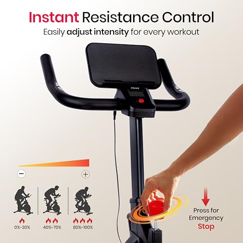 Image of Sparnod Fitness SSB-10N Magnetic Spin Bike for Home Use - Ultra-Silent Belt Drive, 10kg Precision Flywheel, 4-Way Adjustable Seat & Handlebars, Heavy-Duty Steel Frame with LCD Monitor, User Weight 125kg