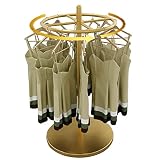 SLVUAFRN Floor-Standing Rotating Clothing Display Rack, Portable Retail Round Garment Rack Garment R