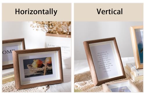 marysgift Photo Frame 6x4 Wood Picture Frames Set with Mounts Transparent Acrylic Plate for Tabletop or Wall (Brown, 6x4) - Image 6