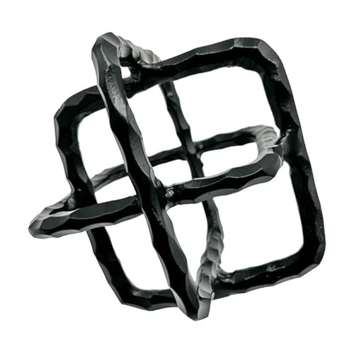 Escultura Cuadrada Decorativa de Aluminio Negro Mate miniatura 5