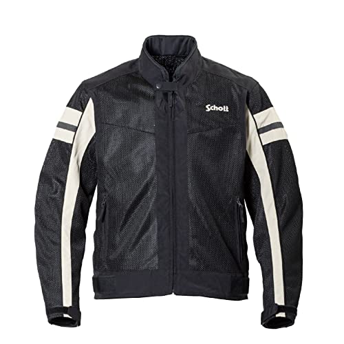 [MS.PG] S2L1501 SCHOTT CROUSE MESH RIDING JACKET ėp oCN WPbg u] ve^[W (M, ubN)