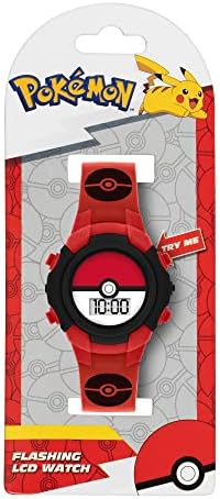 Pokemon Boy's Digital Quartz Watch with Silicone Strap POK4127