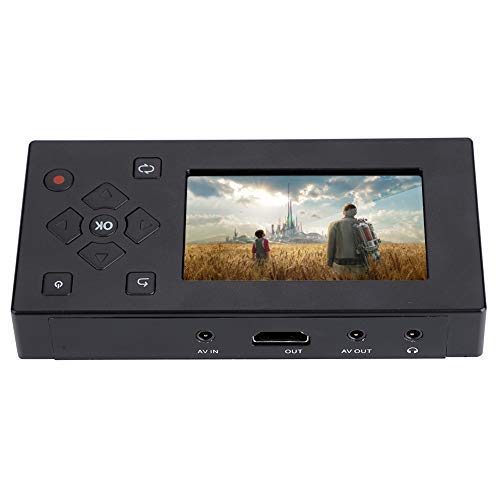 Grabador AV, Grabador de Audio y Video con Pantalla TFT de 3 Pulgadas, Reproductor de grabacin de Captura de Video USB2.0, para Reproductor de Cinta/Cmara de Cinta/Reproductor de VHS/DVD