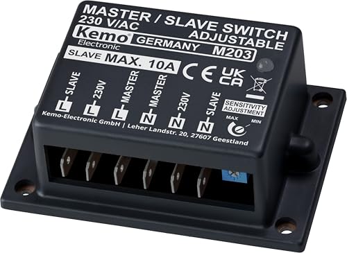 Interruttore master/slave 230 V/AC, accende automaticamente un altro carico all'accensione, potenza totale master + slave max 3680 W (16 A), indicatore di funzione LED