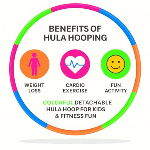 Image of SIGNAMIO Collapsible Hula Hoop for Weight Loss and Fitness - Inter-Lockable Pieces, Exercise Ring for Kids and Adults, Unisex Hula Hoop for Women and Men, Perfect for Gymnastics and Fun - Multicolor