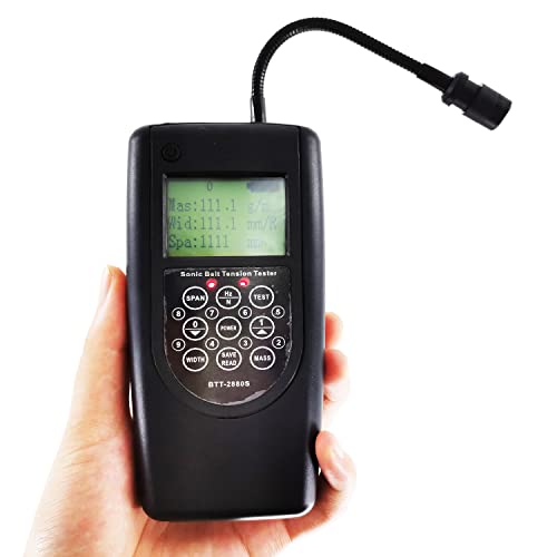 Hfbte Sonic Belt Tension Tester Meter Gauge Acoustic Belt Tensionmeter For Measuring Transmission Belt Vibration Frequency With Adjustable Probe Measuring Range 10Hz-680Hz 20 Set Data Storage #TOP2