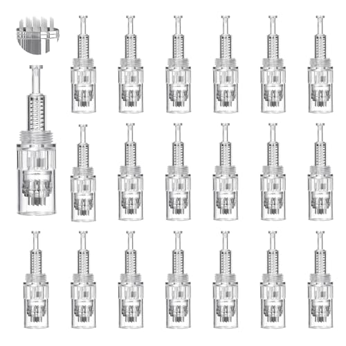 Kapokr 20 Stück Microneedling Nadeln Spirale 36 Pins Microneedling Pen Ersatz Dermapen Nadeln Universal Needling Pen Micro Needle Pen Microneedling Gerät Einzeln Verpackt