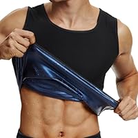 Kiiwah Herren Sauna Weste,Schweiß Sauna Shirt Männer Body Shaper Sport Gym Tank Top, Fitness Abnehm T-Shirt Men für Gym, Fettverbrennung