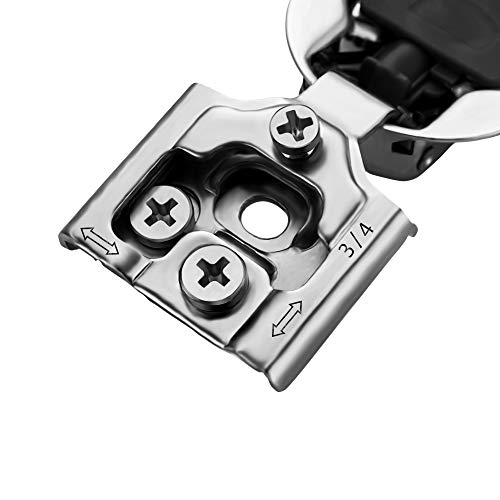 Image of Ravinte 2 Pack 1 Pairs 3 /4 inch Overlay Soft Close Hinges for Kitchen Cabinet Hinges Satin Nickel Hidden Hinges Stainless Steel Concealed Hinge self Closing