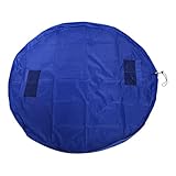 ZONADAH Spielzeug-Aufbewahrungstasche, 140 cm, große Ordnungstasche, zusammenklappbar, große Kinder-Spielmatte, tragbarer Kinderspielzeug-Organizer mit Kordelzug für drinnen und draußen, Blau