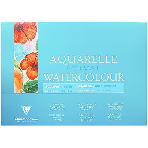 Papier aquarelle Clairefontaine Etival grain fin 36x48 cm pour des créations artistiques durables