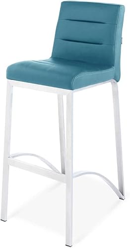 Miniatura 61 de ZURI Taburete de bar Lynx con base de metal, color negro Negro -,Marrón,Crema,Gris,Verde lima,Rojo -,Blanco,Pizarra,Verde