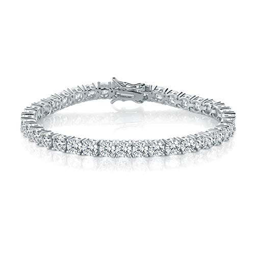 MDFUN Tennis Bracelet for Women and Men 3mm-7mm Cubic Zirconia 18K White Gold/Yellow Gold Plated Size 6-8.5 inches