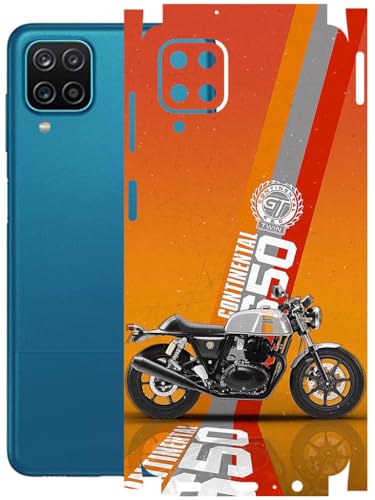 Image of AtOdds - Full Body Back Screen Guard Protector Film - Lamination Wrap Skin Sticker Compatible with Samsung Galaxy M12 | Scratchproof Matte Finish (Bullet)