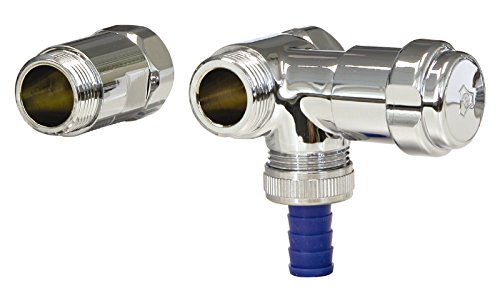 Preisvergleich Produktbild Grohe Geräteanschlussarmatur, 41043000, Geräte-Ventilbatterie zum Anschluss an Wandbatterien, Anschluss rechts, mit Fettkammeroberteil, Rückflussverhinderer, 3 / 4 Zoll, Messing, Chrom, 17516 6