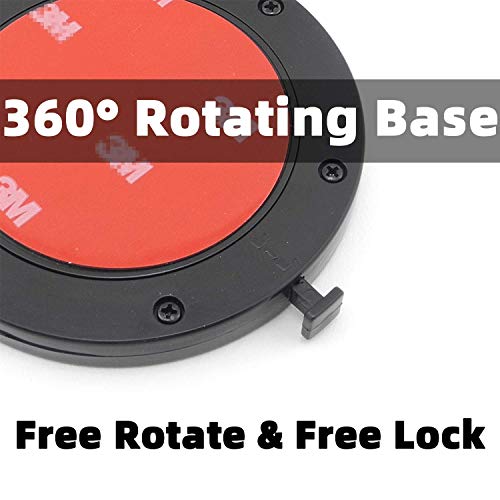 Isaddle 86Mm Rotating Adhesive Mounting Disk - Car Dashboard For 3M Dash Cam Gps Adhesive Console Disc/Suction Cup Base Fit Garmin Tomtom Smartphone Dashboard Permanent Mount Holder Disc #TOP1