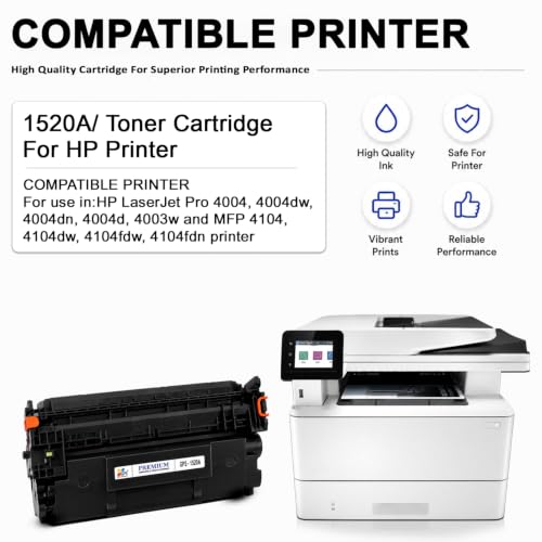 Image of GPS Colour Your Dreams Compatible W1520A / 152A Toner Cartridge for HP LaserJet Pro 4004, 4004dw, 4004dn, 4004d, 4003w, MFP 4104, 4104dw, 4104fdw, 4104fdn Printers, Black, High Yield