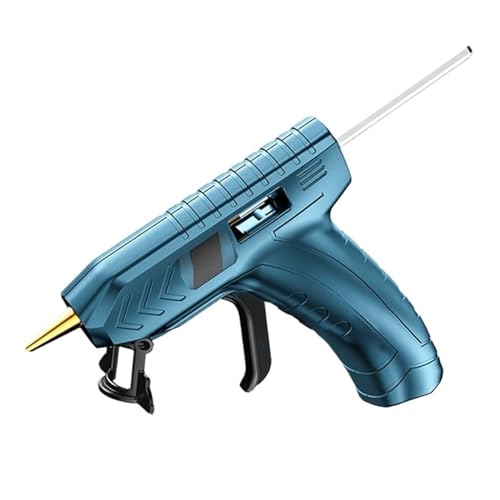 Pistola De Pegamento Fusión En Caliente Eléctrica Litio USB, Juego Con 50 Uds. Barras, Adhesivo Termofusible 0,7x150mm, Gule 3,7 V Calentamiento RáPido(Large battery)
