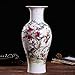 Produktbild ksamwjf Robuste traditionelle chinesische Keramikvase, Vintage Vogel und Blumen bemalte Porzellan Blumenvase, dekorative Jingdezhen Vase Blumenvase Tisch Cen