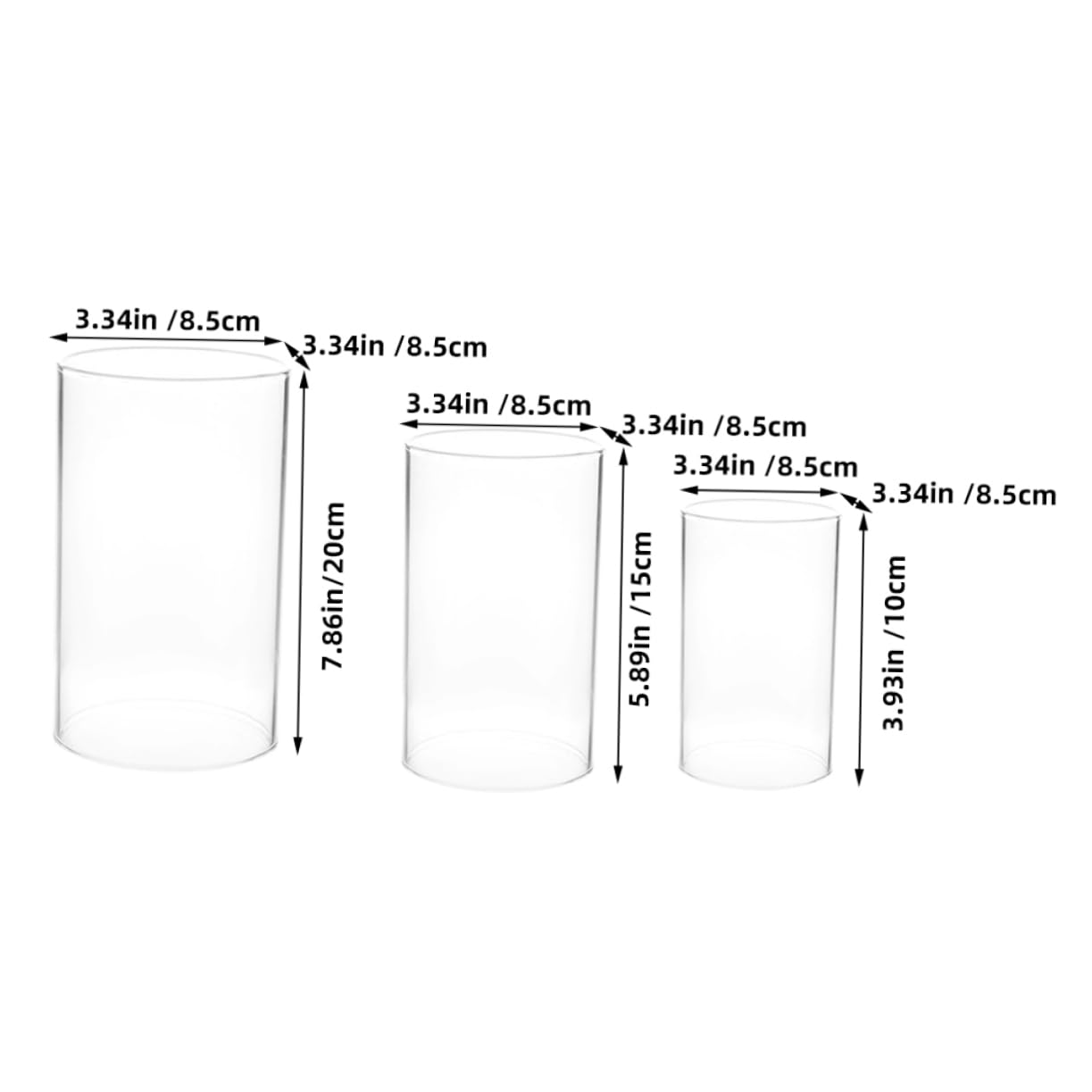 Generico 3 Pz Ombra Di Titolari Barattolo Di Profumo Leggero Imbrattare Stoppini Di Lumino Kit Per Realizzare Candele Candelieri Portacandele Alto Borosilicato