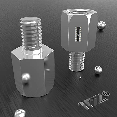 1Pz M8M-001 Mirror Adapters 10Mm Female To 8Mm Male Chrome For Motorcycle Atv Scooter Pit Dirt-Bike Mini-Bike (Pack Of 2) #TOP4