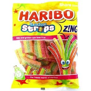 Haribo Rainbow Strips Sour Fruit, 130g (B07SBZZC1G) Amazon Price History, Amazon Price Tracker