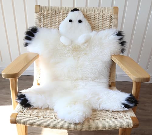 Gracefur GRACEFUR-2 Faux Polar Bear Area Rug - Real Australia Sheepskin Rug thumb #5