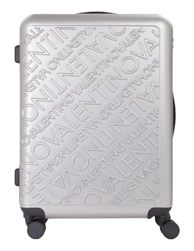 Valise de luxe Valentino Mars 75cm en finition argent haute résistance