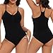 Ayolanni going out tops Bodysuits for Womens Fashion Vneck Spaghetti Strap Bodysuit Thong Shapewear Tummy Control Going out Tops Sexy Outfit