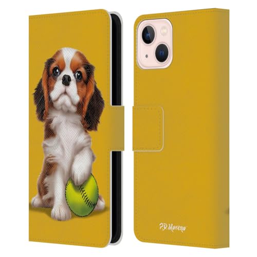 Étui Portefeuille iPhone 13 Cavalier King Charles Housse Cuir Antichoc