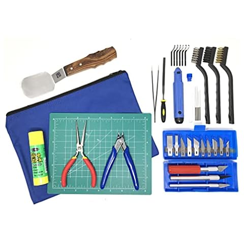 AMX3d Economy 3D Printer Tool Kit - All The 3D Printing Tools & Accessories Needed to Remove, Clean & Finish 3D Prints for Adhesion Print Removal Print Clean-Up and 3D Printer Maintenance Cover