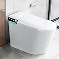 Smart Toilet with Auto Open/Close Lid, Bidet Toilet Pump-assisted, Blackout Flush, Heated Seat, Dual Auto Flush, Warm Water, Foot Sensor Operation, Tankless Elongated Toilets with LED Display