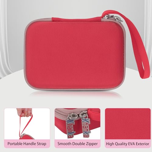 Image of khanka Hard Case for Kodak Smile+ /Kodak Smile Plus Camera,Fuchsia | EVA Hard Shell, Mesh Pocket Accessory Storage, Travel-Ready Portable Storage, Easy Carry Handle, Protective Case Only