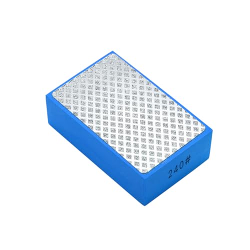 Serplex® Diamond Hand Polishing Pads, 240 Grit Sanding Pads for Tile, Concrete, Glass, Ceramics, Marble, Granite - Wet or Dry Sanding Block, 90 x 55 x 30 mm