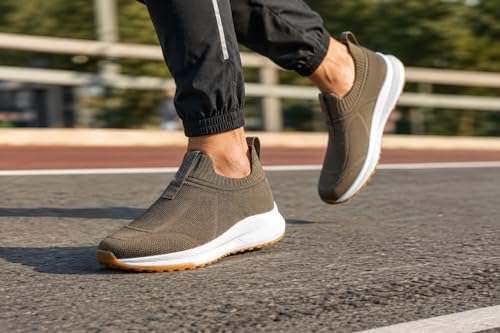 Image of Allen Cooper Training,Men's Lightweight Running Shoes | Breathable Mesh Sneakers with Cushion Comfort & Anti-Slip Sole | Walking, Gym, Training & Daily Wear Sports Shoes(651|TurboBoost|Color Options- Black,Olive,Green,Blue /Size-6,7,8,9,10)