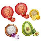 YZJJYG 5 Piezas Caja de Almacenamiento de Frutas de Silicona, Contenedores de Almacenamiento para Nevera Soporte para Guardar Aguacate y Cebolla para Aguacates, Manzanas,Cebollas, Tomates y Limones