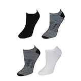 Hanes Women's Fit Comfort Collection No Show Sock Assorted Heathers Pack (Pack of 4)