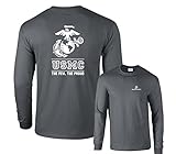 Treask USMC The Few The Proud White Emblem Marines F&B Long Sleeve T-Shirt