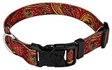 Country Brook Petz - Fire Paisley Deluxe Dog Collar (Large)