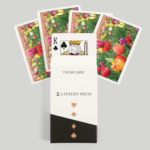 Lantern Press Tulips Baraja de 52 cartas póker miniatura 6