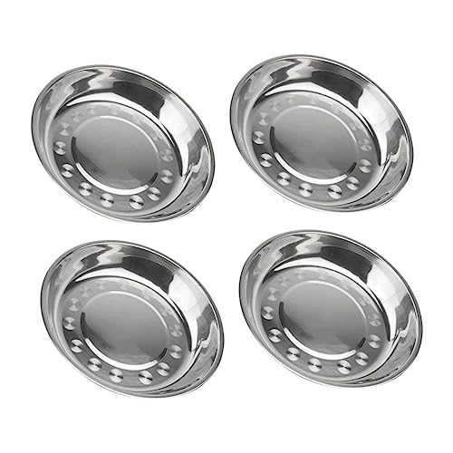 COLLBATH 7pcs Stainless Steel Food Plate Lightweight Snack Dishes for Picnics Camping Parties Easy to Clean Tableware for Everyday Use