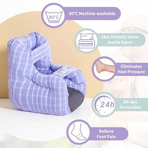 Image of Heel Protectors Bed Sore Pillow Cushion for Pressure Sores,Foot Pillows Support Boot for Bedridden Patients Supplies, Ankle Pillow for Foot Pain - 1 PC