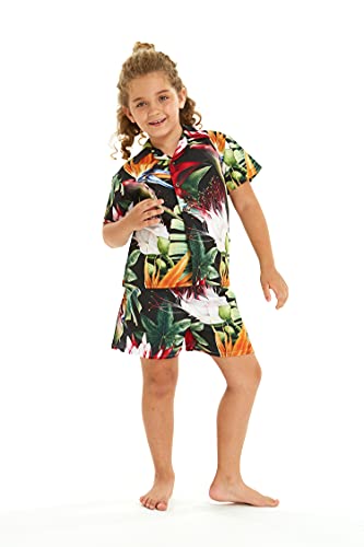 Image of Boys' Aloha Shirt Cabana Set in Signature Prints | Button Front Shirt; Soft Rayon Fabric; Signature Tropical Prints; Lightweight Comfort; Vacation Ready