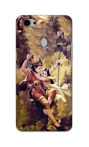 Image of Printed Hard Back Cover for Oppo F7 Back Cover (Radha Krishna Love -J1) -190724(EA)
